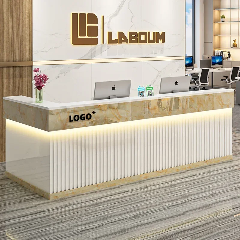 Office Furniture Bali - Modern Salon Reception Desk Nordic Luxury