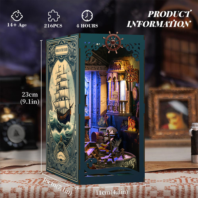 Office Furniture Plan - 3D Wooden DIY Bookend Puzzle Handmade