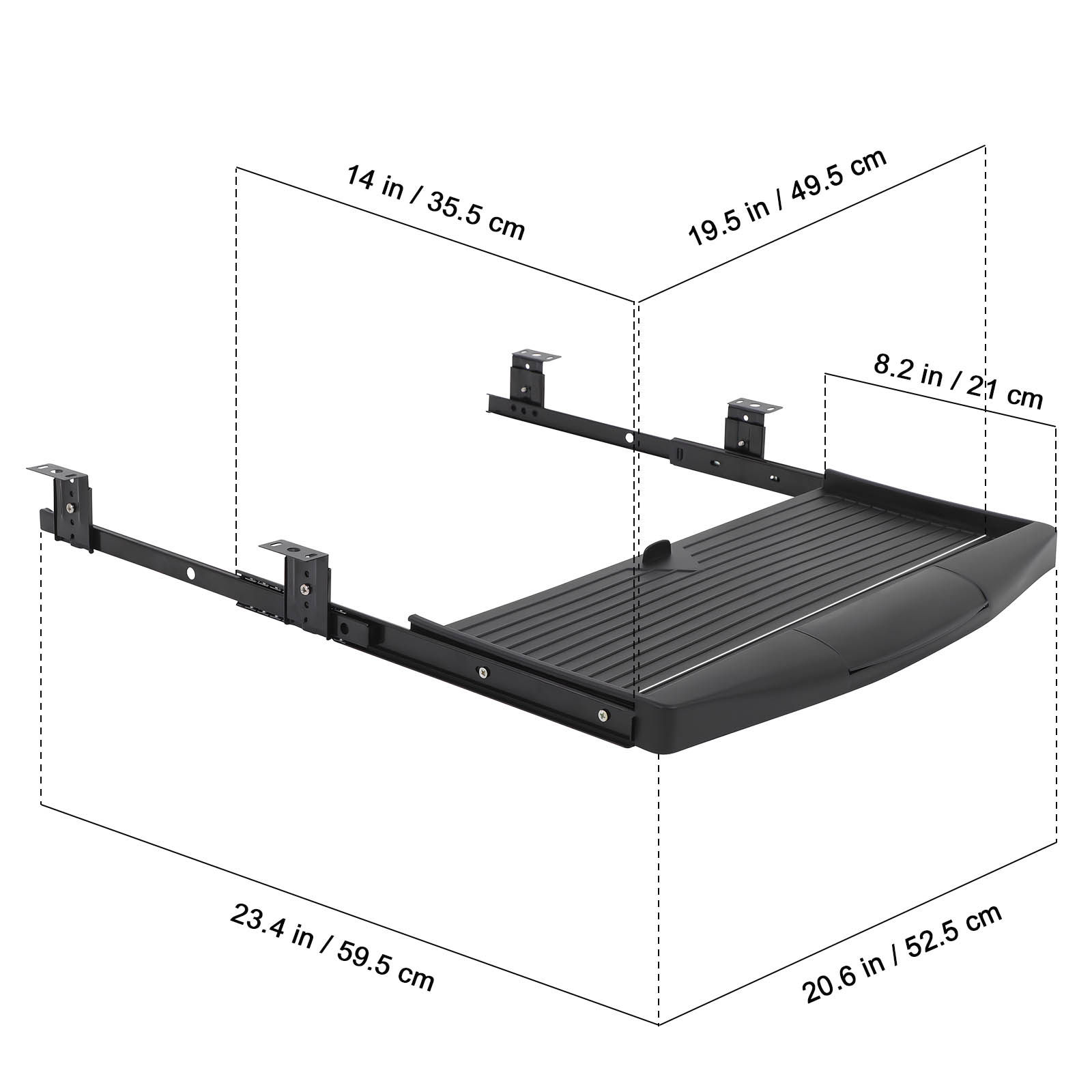 Under Desk Keyboard Storage Tr - Keyboard Drawer Under ulasan dan harga