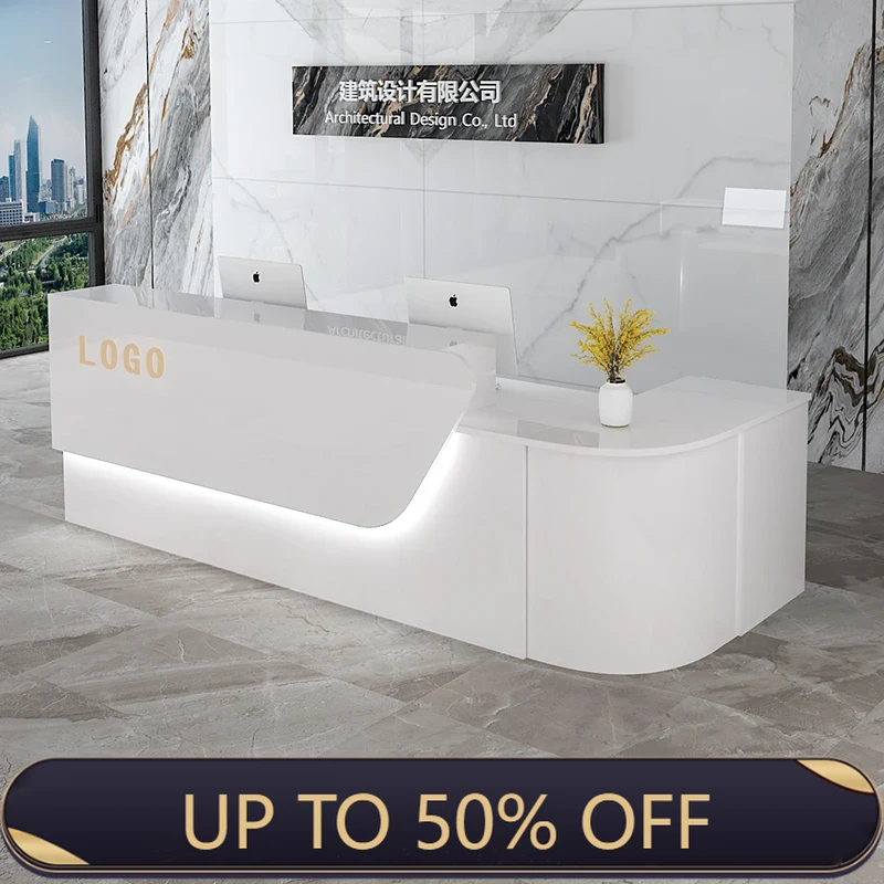 Storage Luxury Reception Desk  - Office Furniture Bali ulasan dan harga