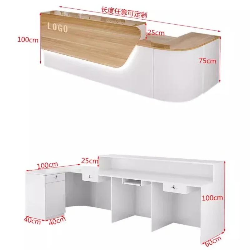 Storage Luxury Reception Desk  - Office Furniture Bali ulasan dan harga