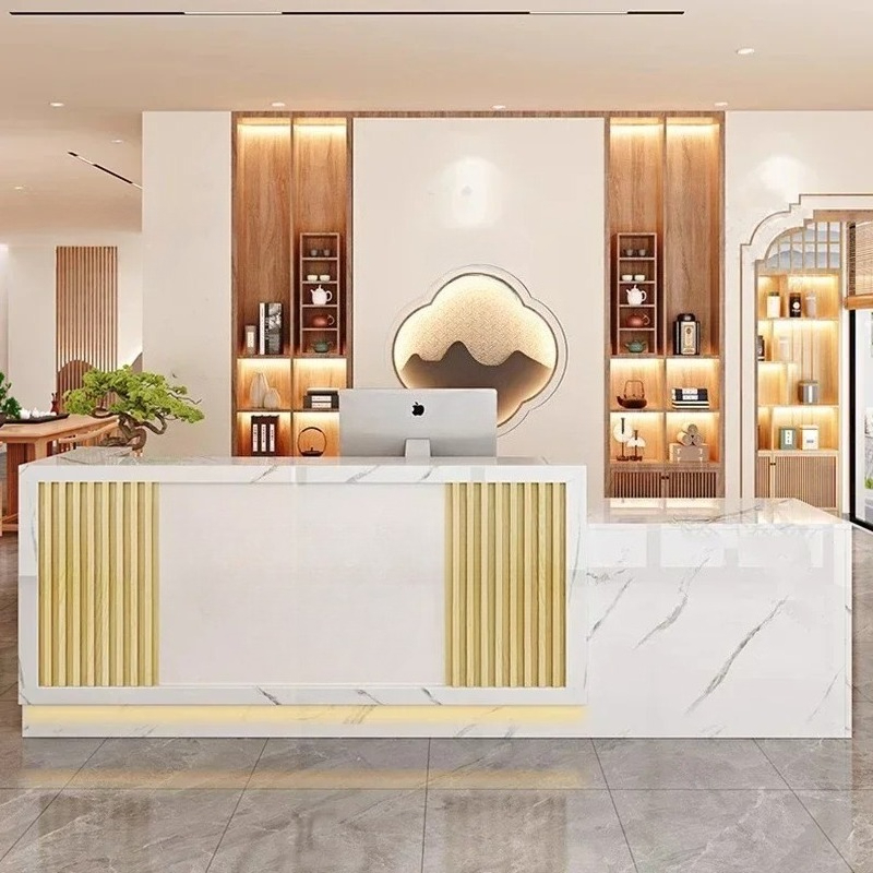 Podium Salon Reception Desks B - Office Furniture Bali ulasan dan harga