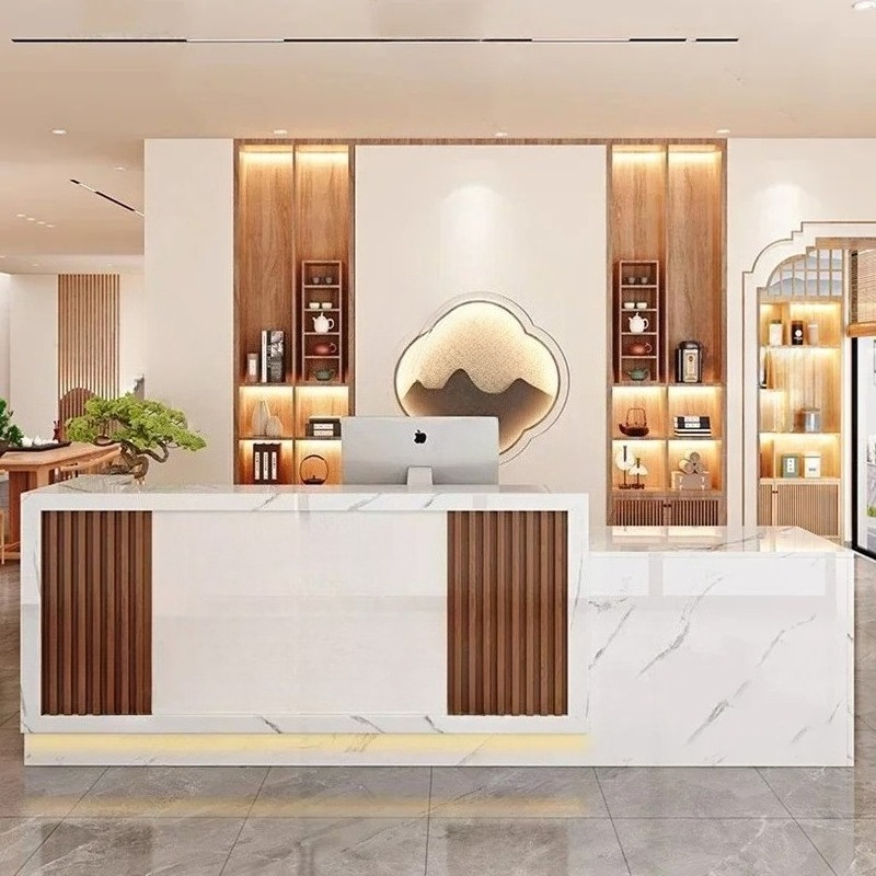 Podium Salon Reception Desks B - Office Furniture Bali ulasan dan harga