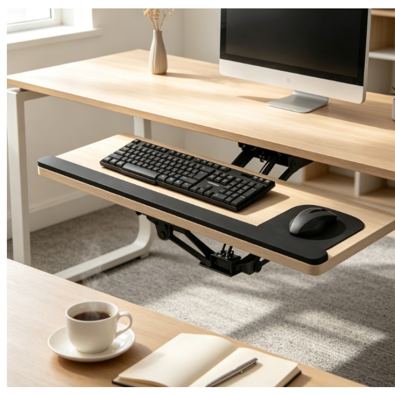 Keyboard Tray Under Desk Slidi - Keyboard Drawer Under ulasan dan harga