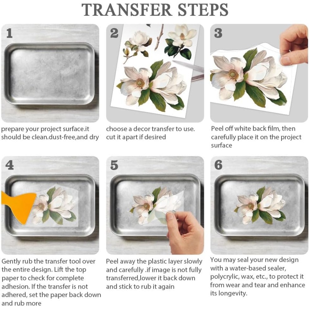 3pcs/Set Rose Rub on Transfers - Office Furniture Plan ulasan dan harga