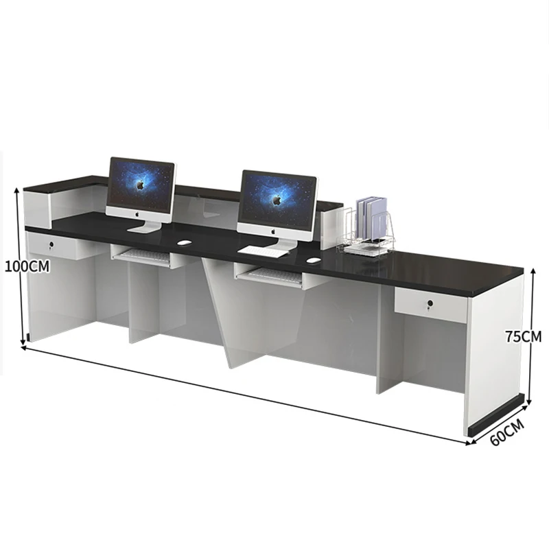 Custom Practical  Reception De - Office Furniture Plan ulasan dan harga