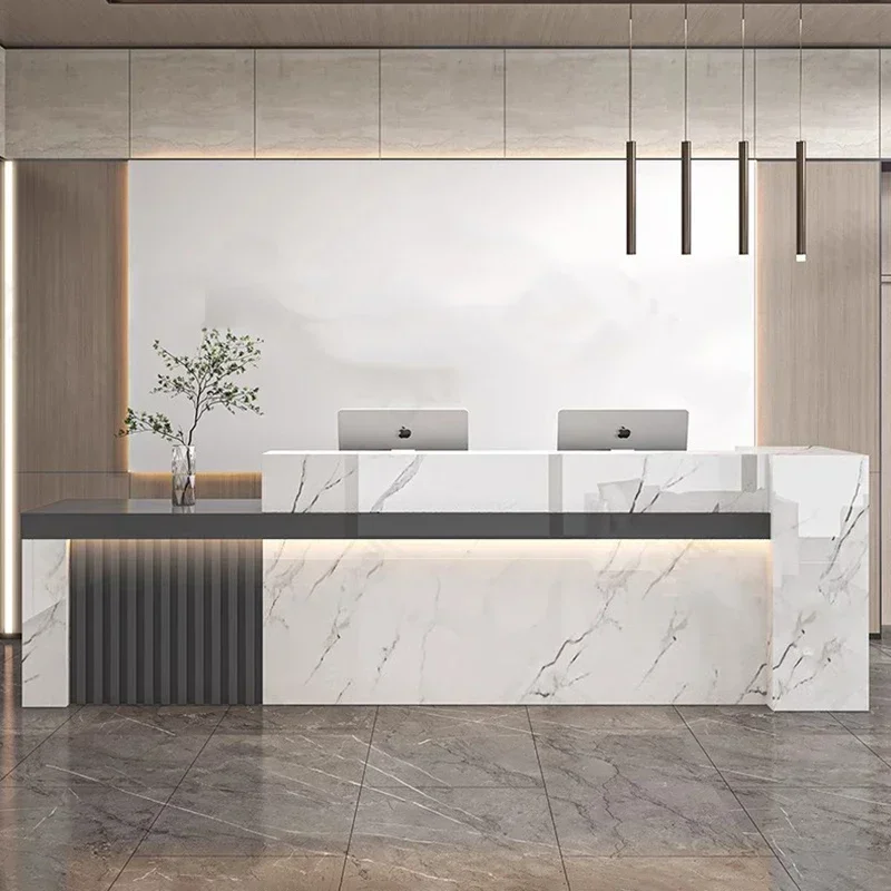 Nordic Luxury Reception Desk S - Office Furniture Bali ulasan dan harga