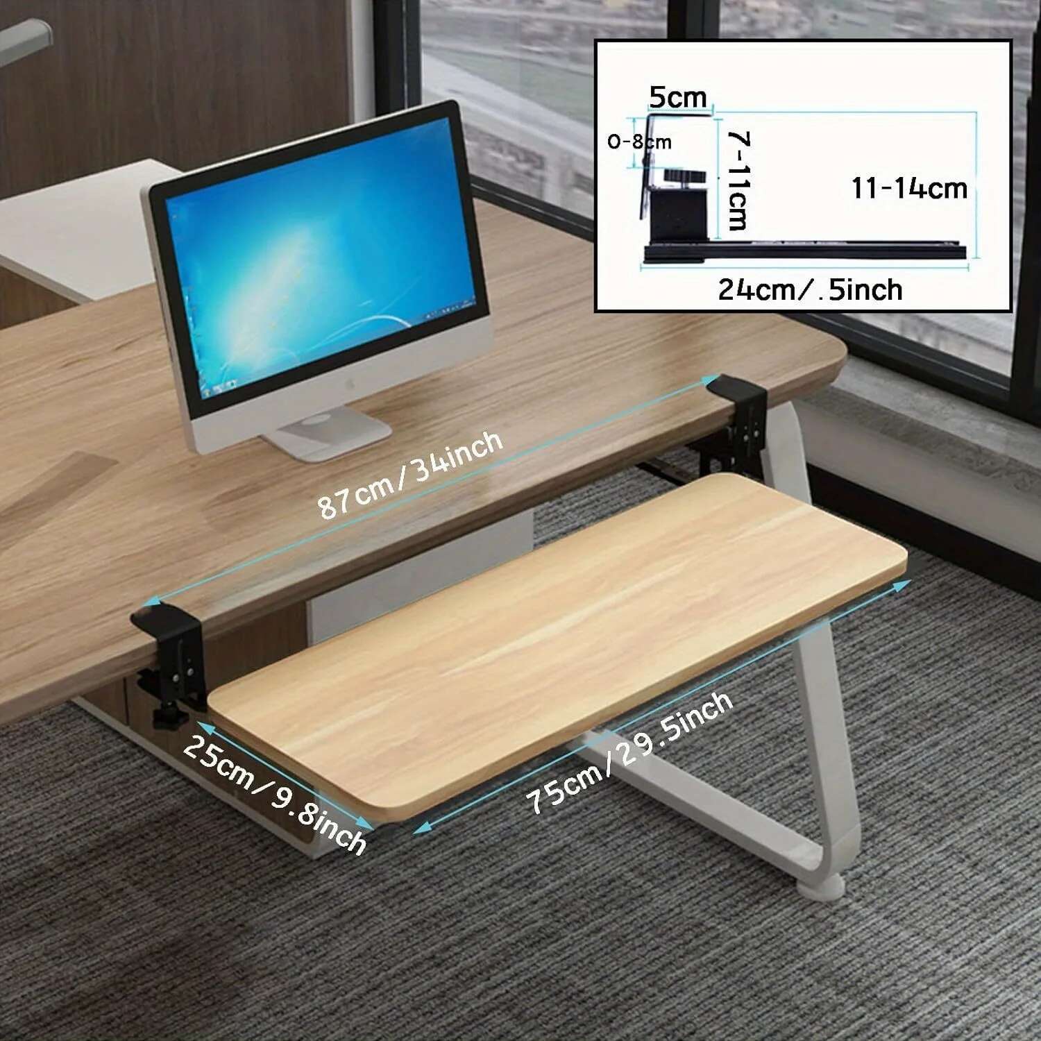 Ergonomic Sliding Under Desk K - Keyboard Drawer Under ulasan dan harga