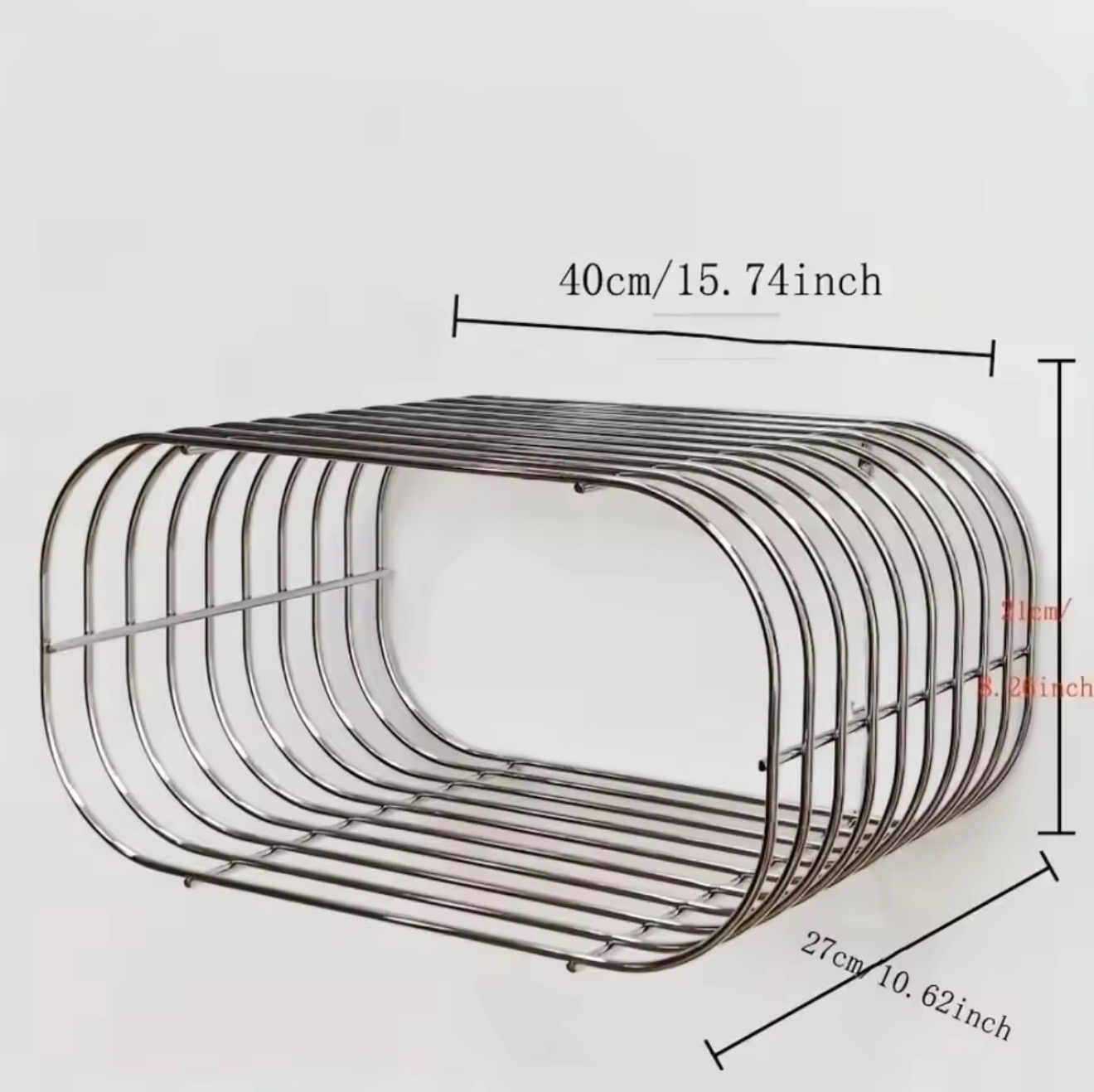 Metal Wall Shelf, Oval Floatin - Office Furniture Plan ulasan dan harga